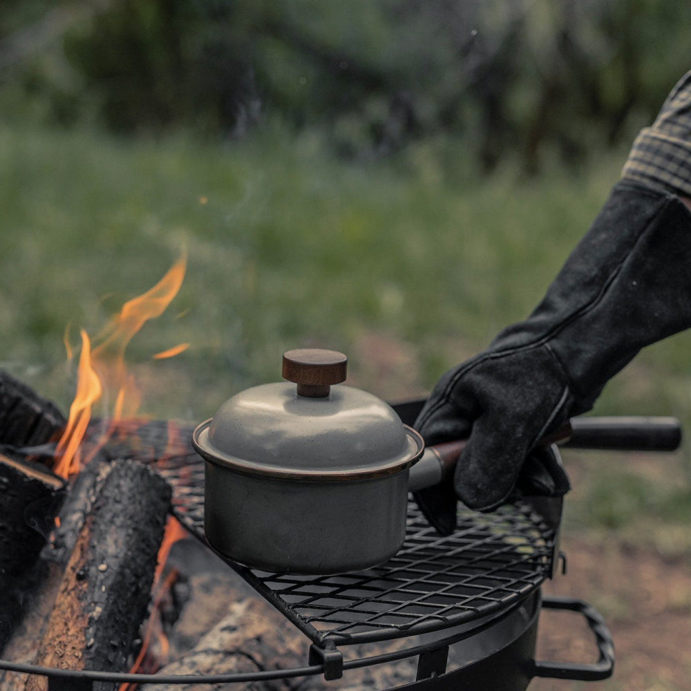 Load image into Gallery viewer, BAREBONES Enamel Saucepan - Slate Grey