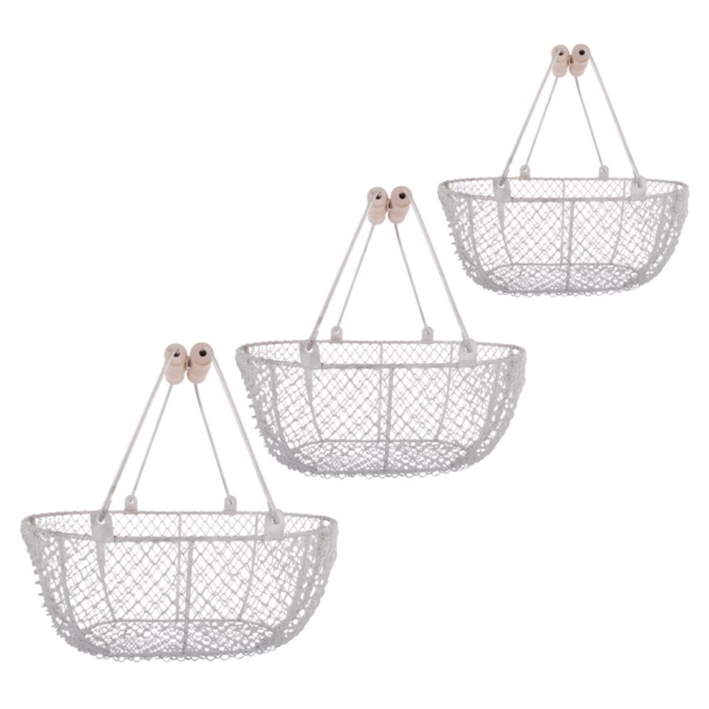 ESSCHERT DESIGN Metal Harvesting Basket - Set of 3