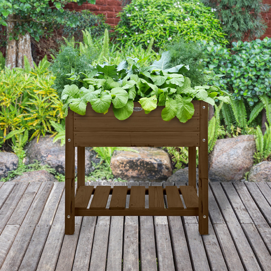 ESSCHERT DESIGN Wooden Raised Garden Bed Brown - Small