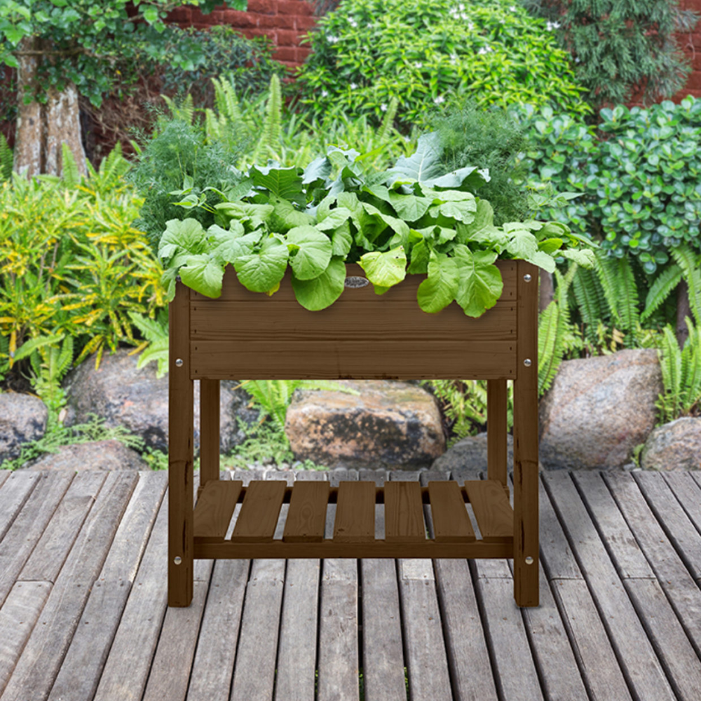 Load image into Gallery viewer, ESSCHERT DESIGN Wooden Raised Garden Bed Brown - Extra Large