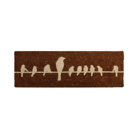ESSCHERT DESIGN Door Mat Birds On Wire - Dark Brown
