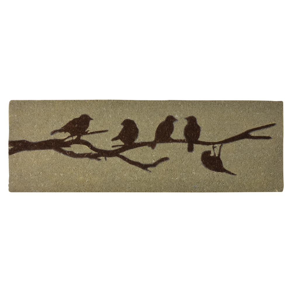ESSCHERT DESIGN Door Mat Birds On Branch - Light Brown