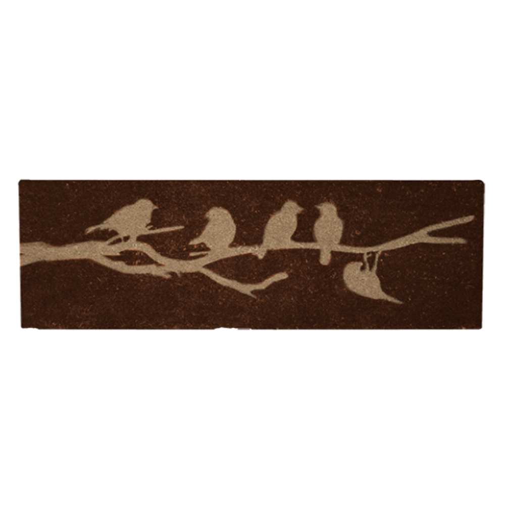 ESSCHERT DESIGN Door Mat Birds On Branch - Dark Brown