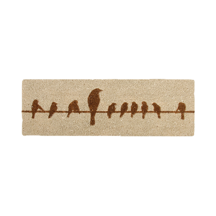 ESSCHERT DESIGN Door Mat Birds On Wire - Light Brown