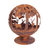 ESSCHERT DESIGN Fire Ball Pre-Rusted Laser Cut - Forest Scene **Limited Stock**