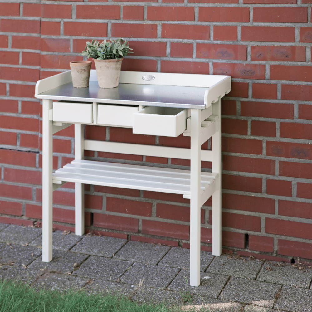 Load image into Gallery viewer, ESSCHERT DESIGN Garden Work Bench - White **Clearance Seconds**