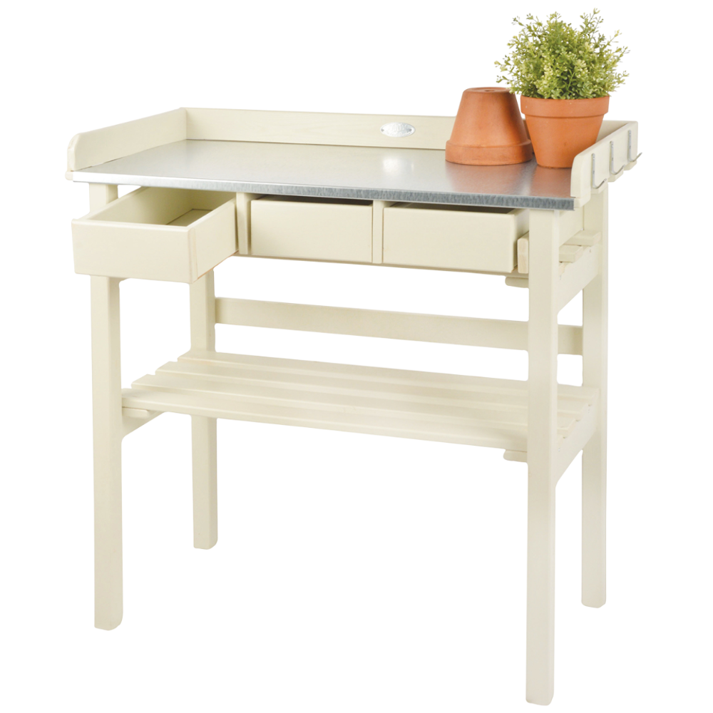 Load image into Gallery viewer, ESSCHERT DESIGN Garden Work Bench - White **Clearance Seconds**