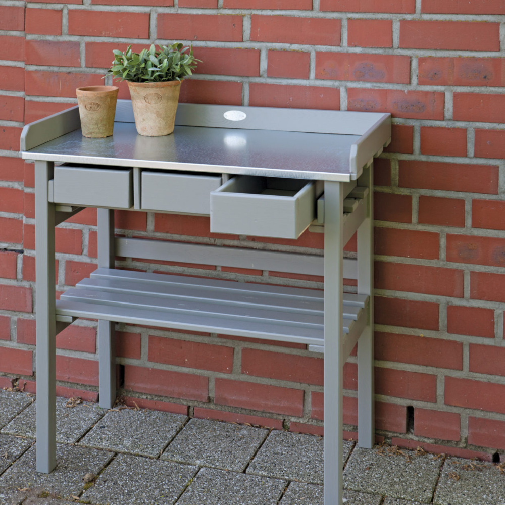 Load image into Gallery viewer, ESSCHERT DESIGN Garden Work Bench - Grey **Clearance Seconds**