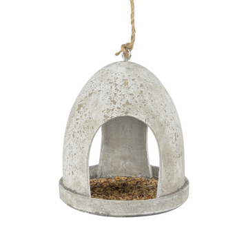 ESSCHERT DESIGN Round Hanging Bird Feeder - Aged Resin