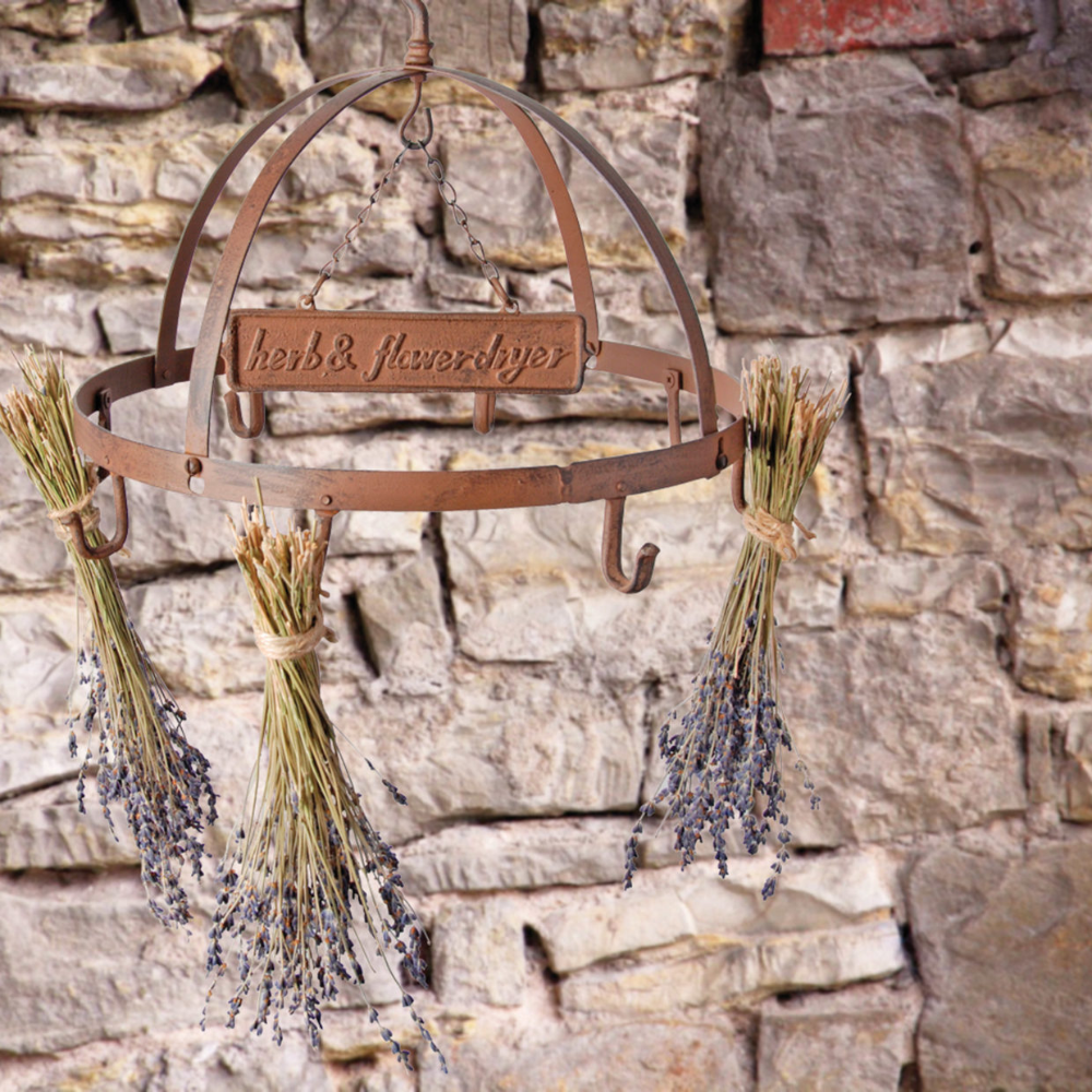 Load image into Gallery viewer, ESSCHERT DESIGN Herb &amp; Flower Drying Rack With Hanging Sign