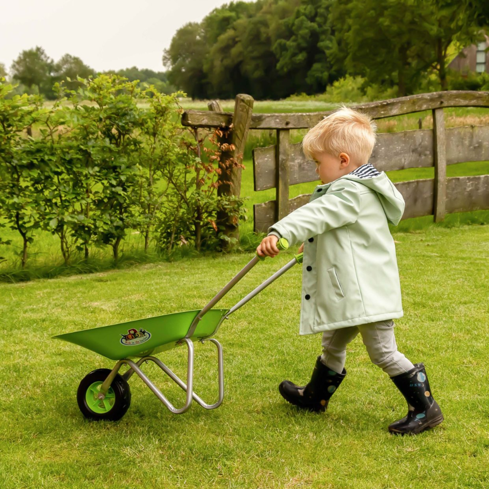 Load image into Gallery viewer, ESSCHERT DESIGN Children&#39;s Wheelbarrow - Woodland Green