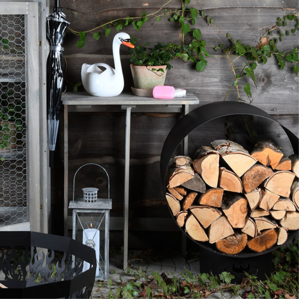 Load image into Gallery viewer, ESSCHERT DESIGN Round Steel Log Rack