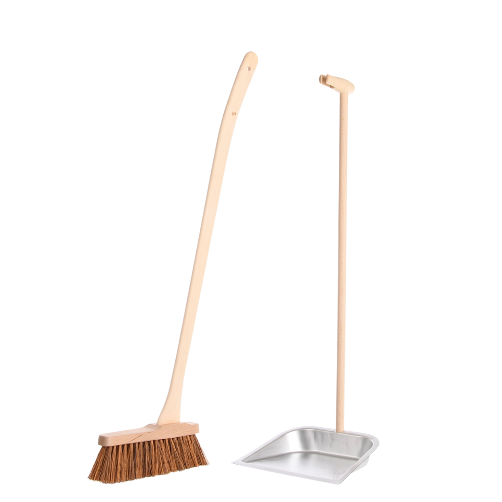 Load image into Gallery viewer, ESSCHERT DESIGN Dustpan &amp; Brush Set With Long Handle