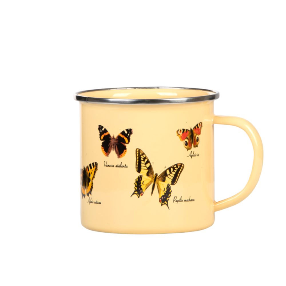 ESSCHERT DESIGN Enamel Mug - Butterflies