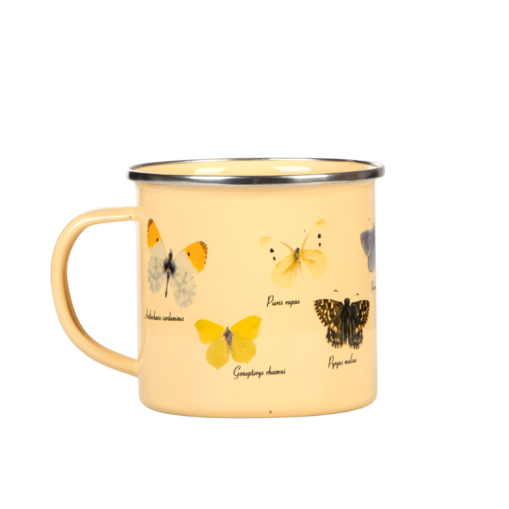 Load image into Gallery viewer, ESSCHERT DESIGN Enamel Mug - Butterflies