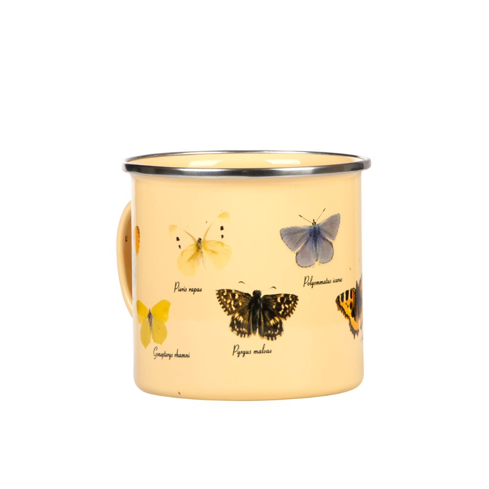 Load image into Gallery viewer, ESSCHERT DESIGN Enamel Mug - Butterflies