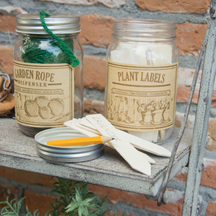 ESSCHERT DESIGN Wooden Labels With Jar
