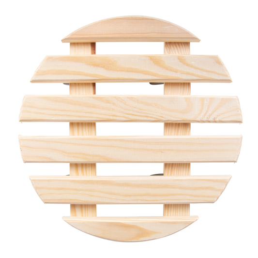 ESSCHERT DESIGN Wooden Plant Trolley Round - Large