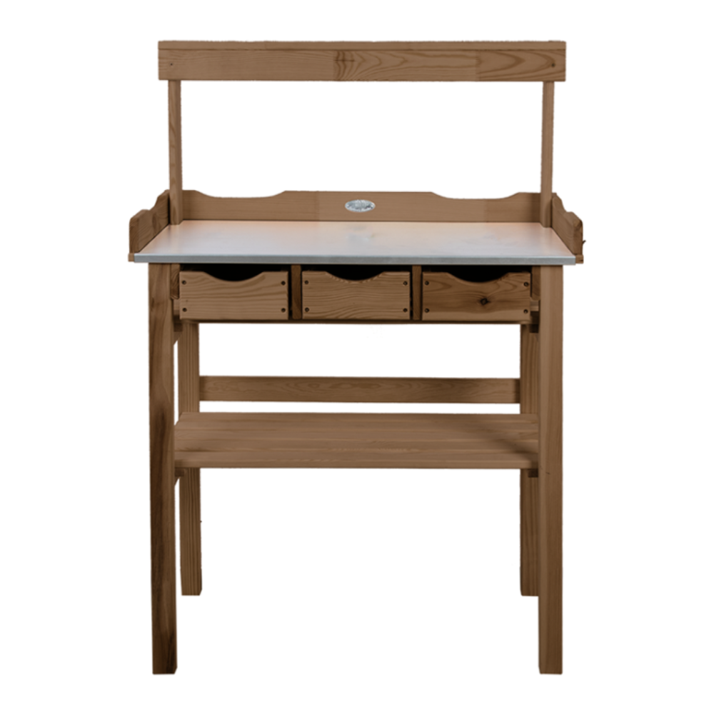 ESSCHERT DESIGN Wooden Potting Table With Shelf