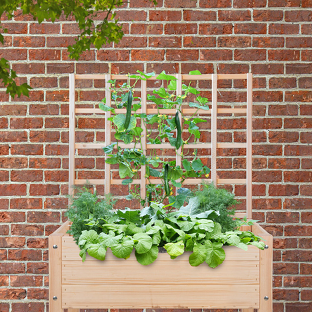 Load image into Gallery viewer, ESSCHERT DESIGN Wooden Garden Bed Trellis