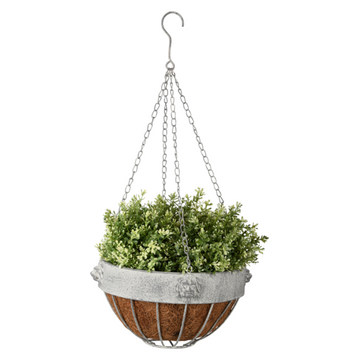 ESSCHERT DESIGN Round Lion Hanging Basket
