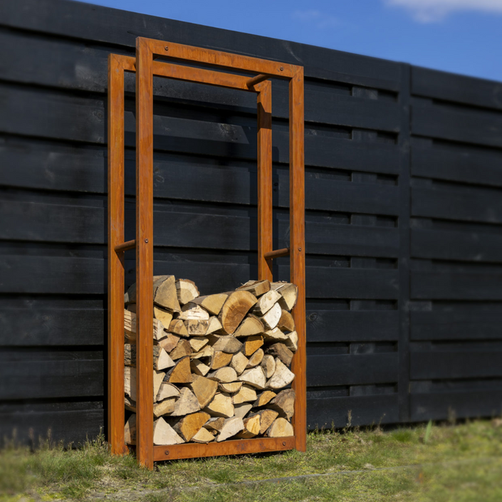ESSCHERT DESIGN Rusted Log Rack - Large
