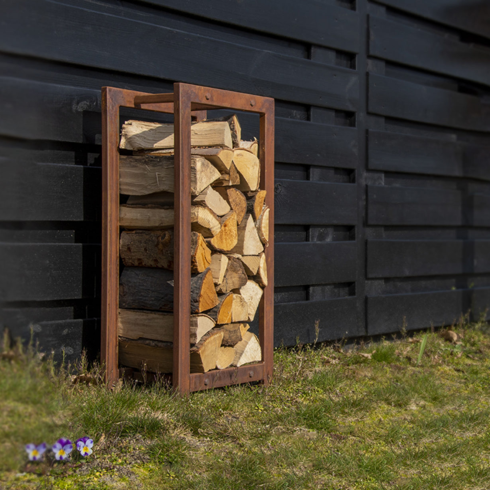 Load image into Gallery viewer, ESSCHERT DESIGN Rusted Log Rack - Medium