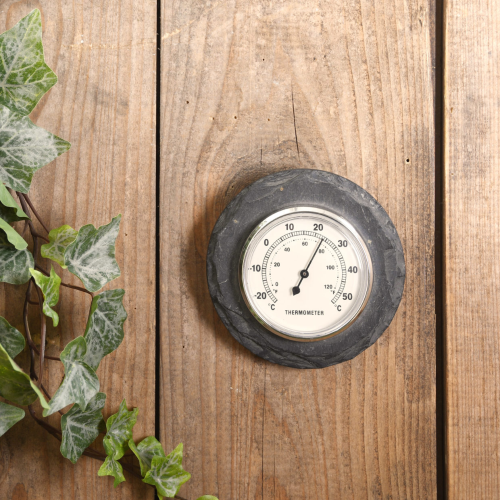 Load image into Gallery viewer, ESSCHERT DESIGN Round Slate Thermometer