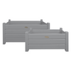 ESSCHERT DESIGN Wooden Rectangular Planter Grey - Set of 2 **Limited Stock**
