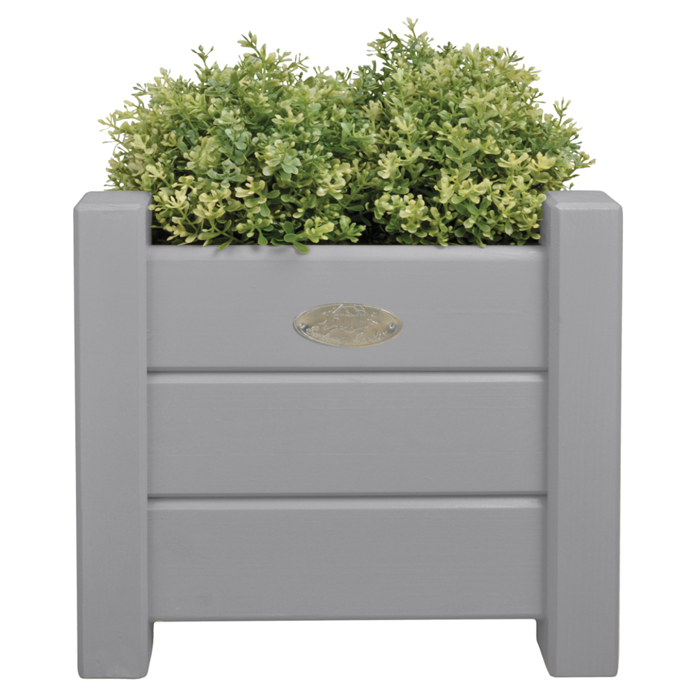 Load image into Gallery viewer, ESSCHERT DESIGN Wooden Square Planter Grey - Set of 2