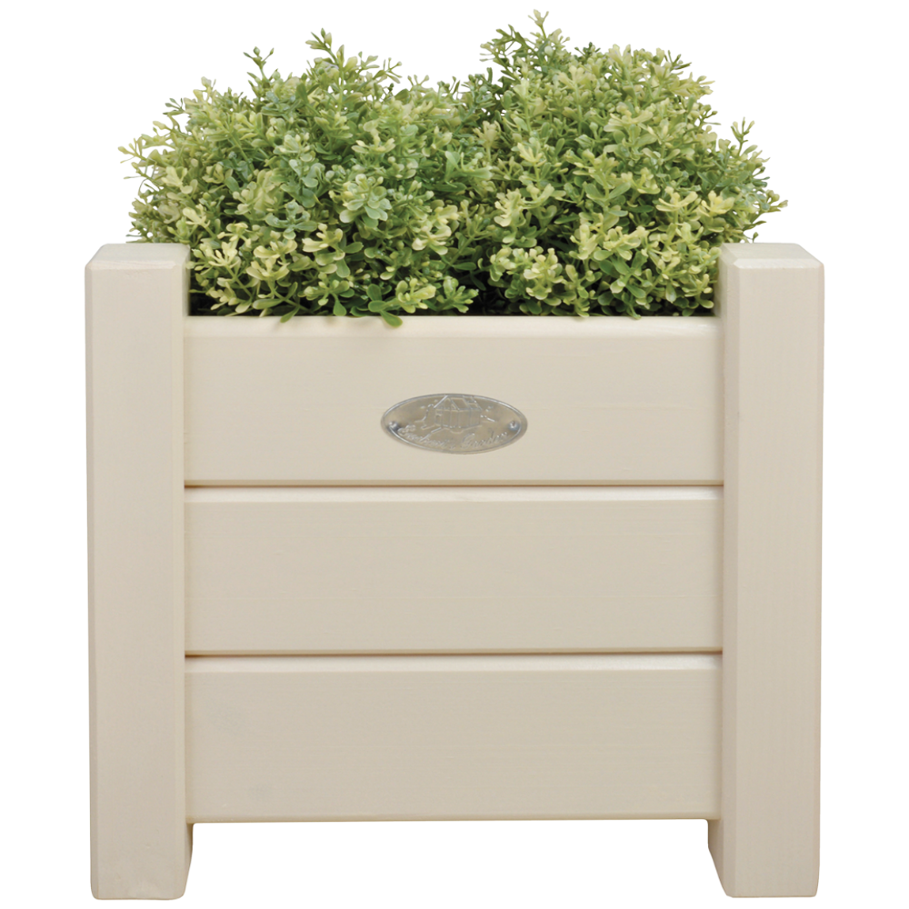 Load image into Gallery viewer, ESSCHERT DESIGN Wooden Square Planter White - Set of 2