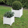 ESSCHERT DESIGN Wooden Square Planter White - Set of 2 **Limited Stock**