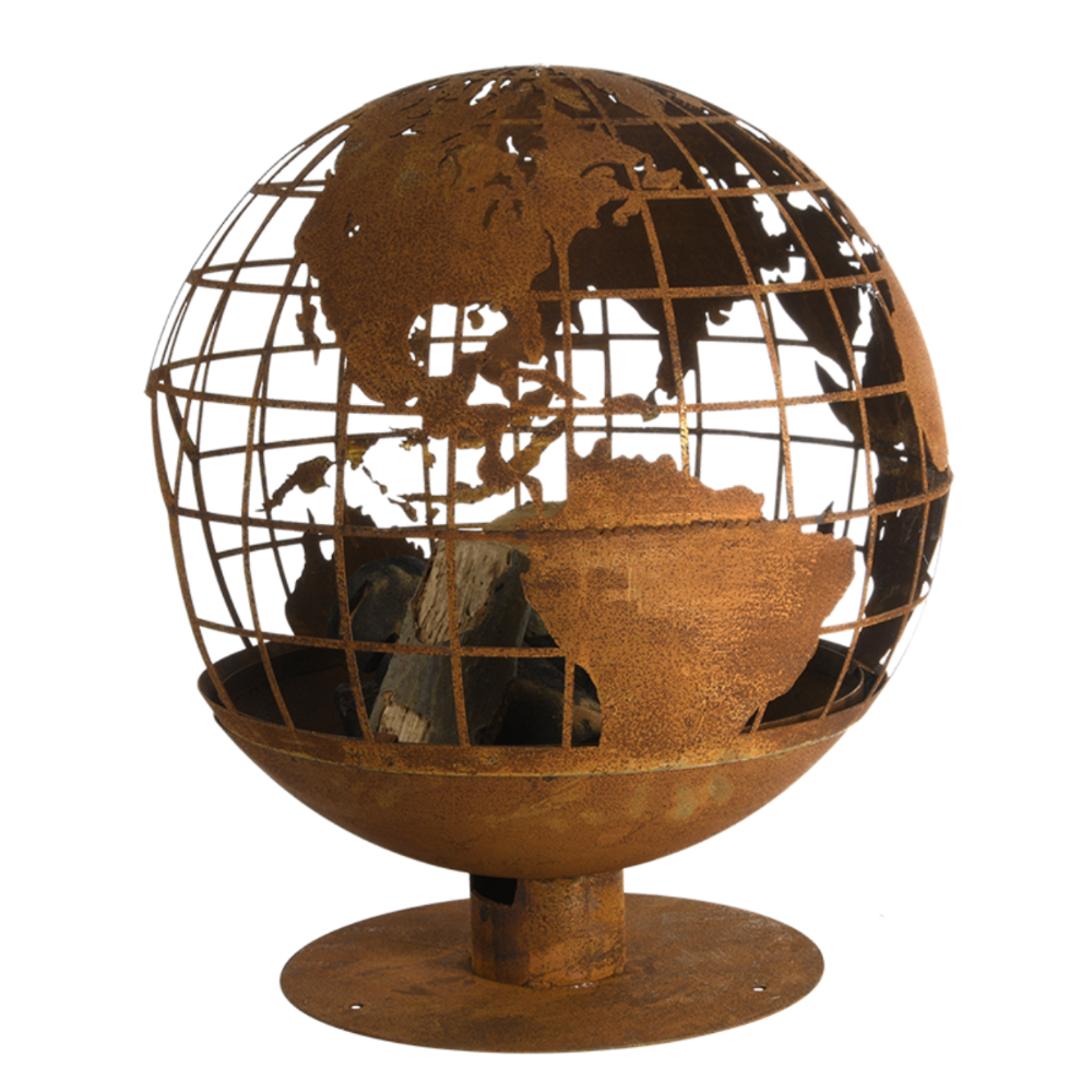 Load image into Gallery viewer, ESSCHERT DESIGN Fire Ball Pre-Rusted Laser Cut - Globe