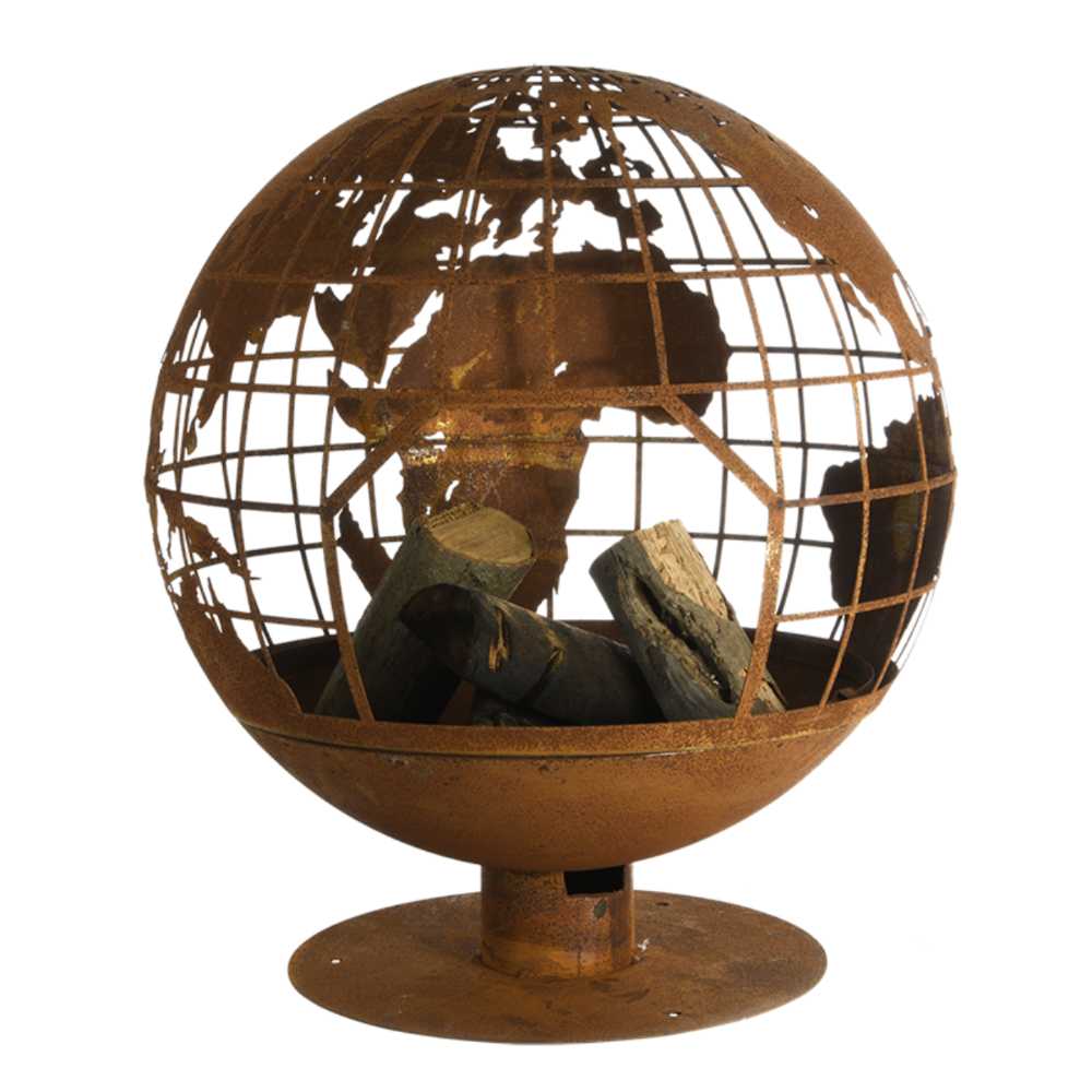 Load image into Gallery viewer, ESSCHERT DESIGN Fire Ball Pre-Rusted Laser Cut - Globe