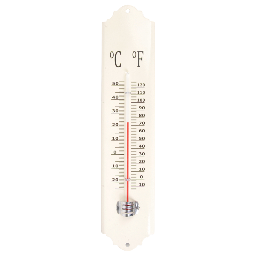 ESSCHERT DESIGN Metal Thermometer - Cream