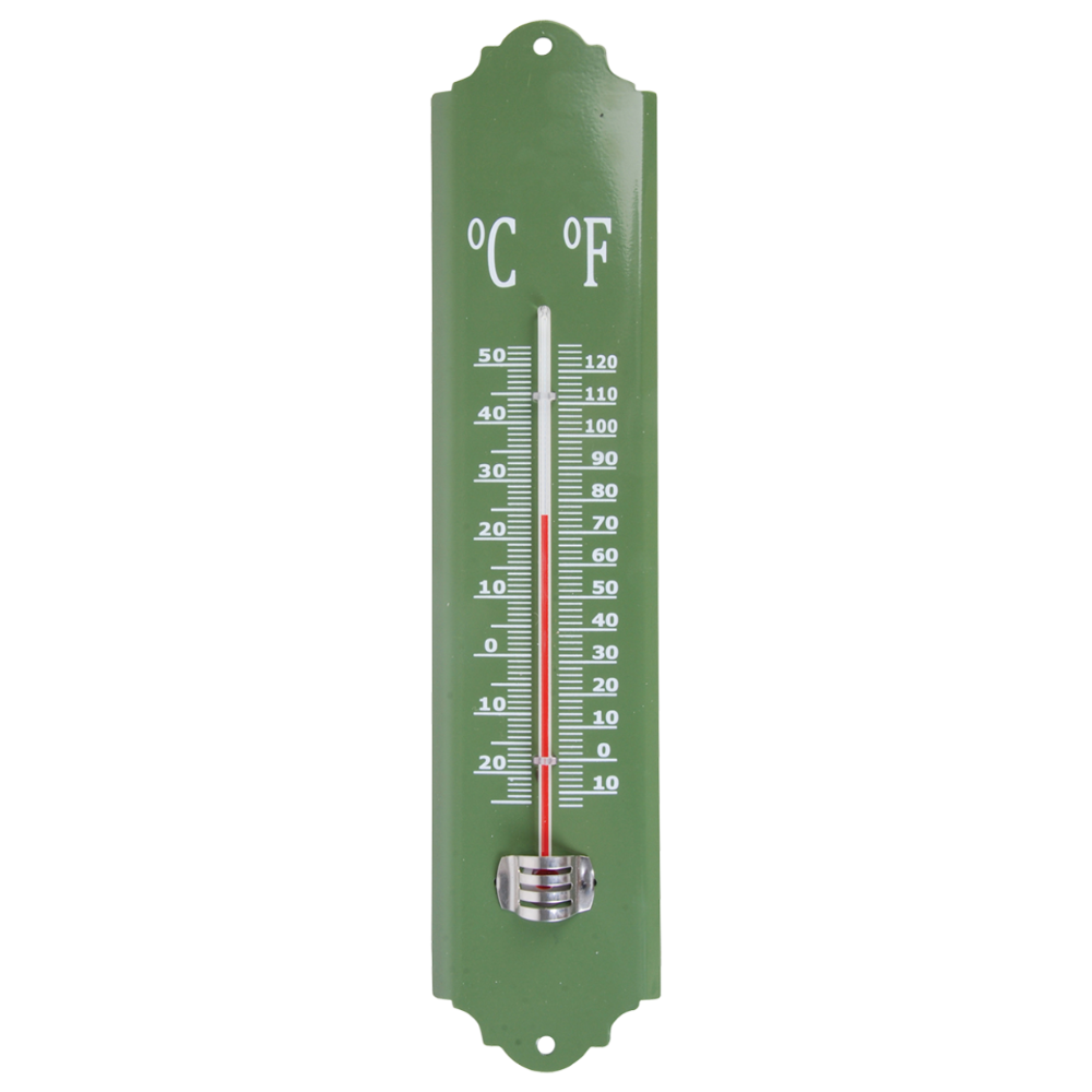 ESSCHERT DESIGN Metal Thermometer - Green