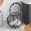 GARDEN TRADING Metal Egg Basket - Charcoal
