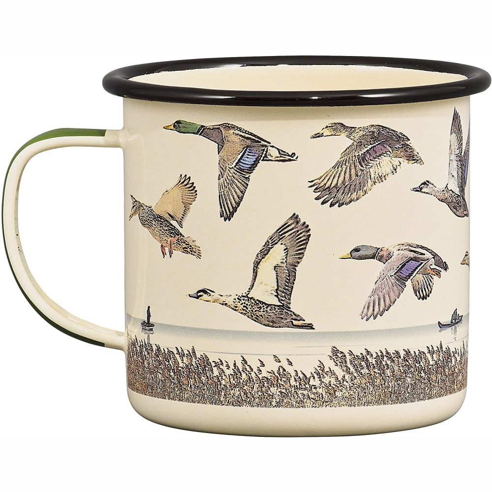 Load image into Gallery viewer, GENTLEMENS HARDWARE Enamel Mug - Great Outdoors Lake &amp; Ducks 500ml