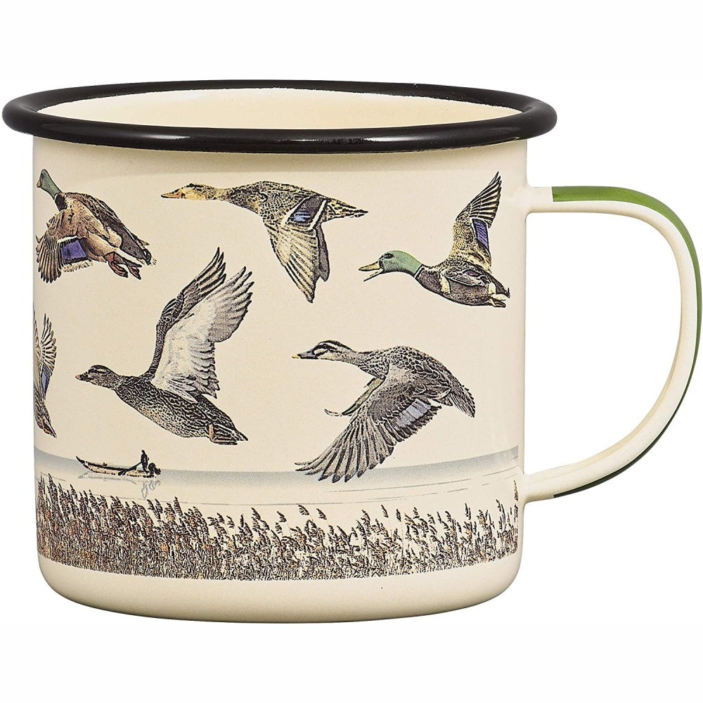 Load image into Gallery viewer, GENTLEMENS HARDWARE Enamel Mug - Great Outdoors Lake &amp; Ducks 500ml