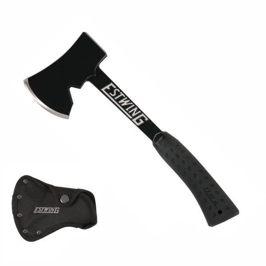 ESTWING 14" Black Camper's Axe - Nylon Vinyl Shock Reduction Grip