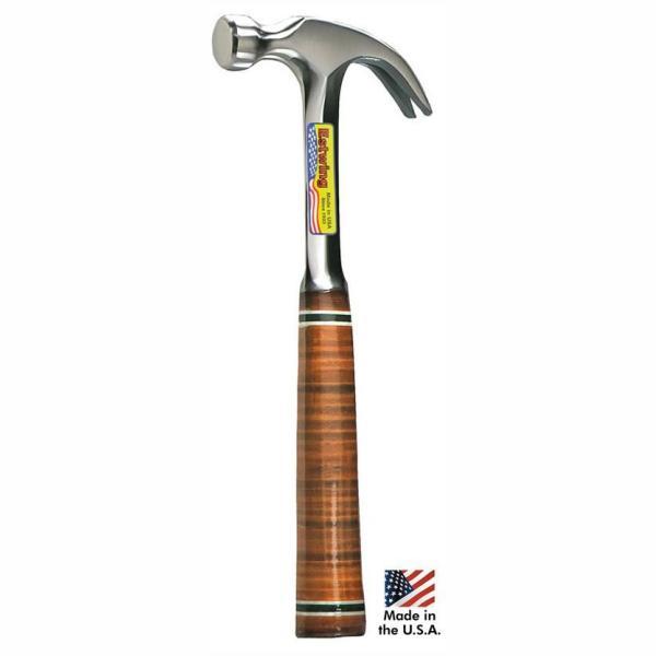 ESTWING 16oz Steel Claw Hammer - Leather Grip - E16C