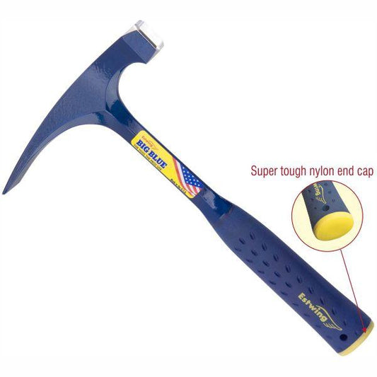 ESTWING BIG BLUE 22oz Brick Hammer Large Face - SHOCK REDUCTION GRIP