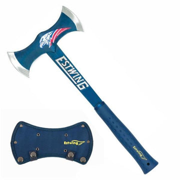 ESTWING Blue BLACK EAGLE Double Bit Axe - Shock Reduction Grip