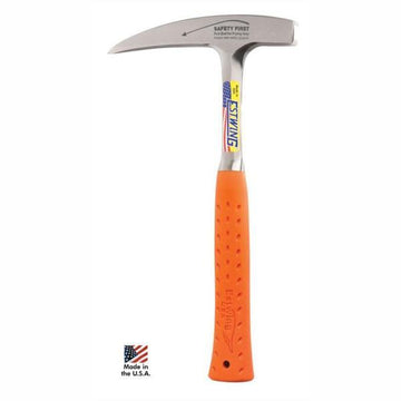 ESTWING Rock Pick, Pointed Tip - Orange Nylon Grip
