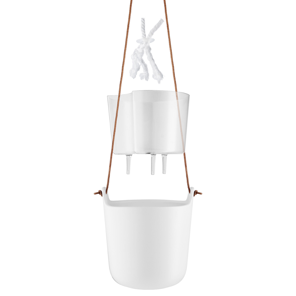 Load image into Gallery viewer, EVA SOLO Self-Watering Flowerpot Hanging White - 15cm **CLEARANCE**