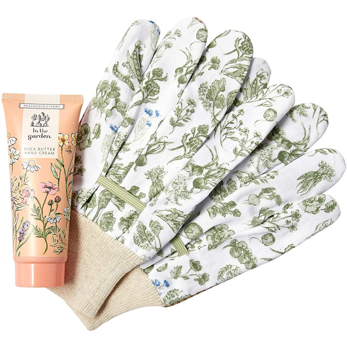 HEATHCOTE & IVORY In The Garden Gardening Gloves & Hand Cream Set