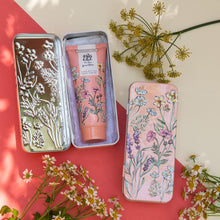 Load image into Gallery viewer, HEATHCOTE &amp; IVORY In The Garden Hand Cream in Embossed Tin