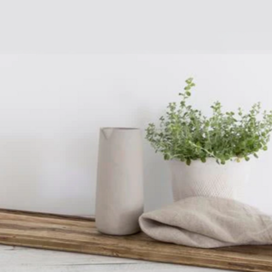 FLAX Ceramic Jug 19cm - Grey