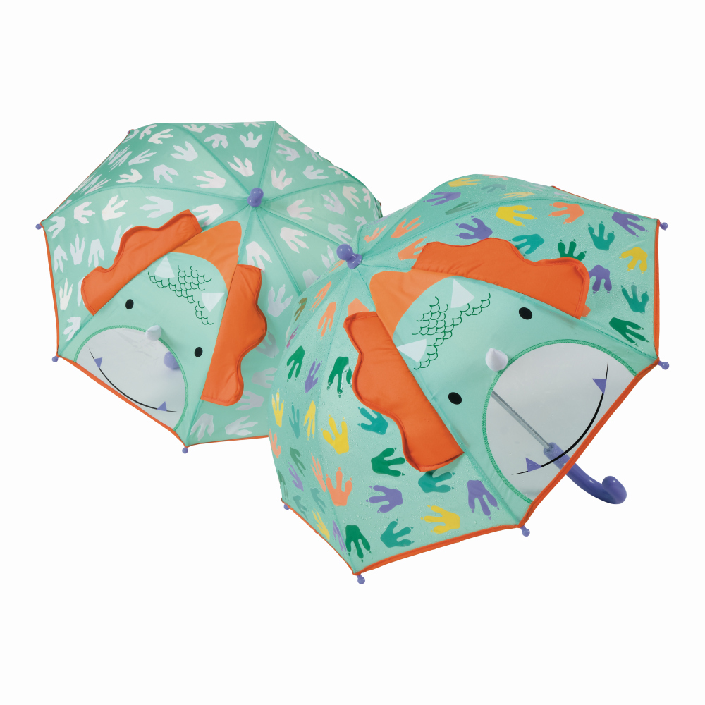 FLOSS & ROCK UK Colour Changing Umbrella 3D - Dinosaur