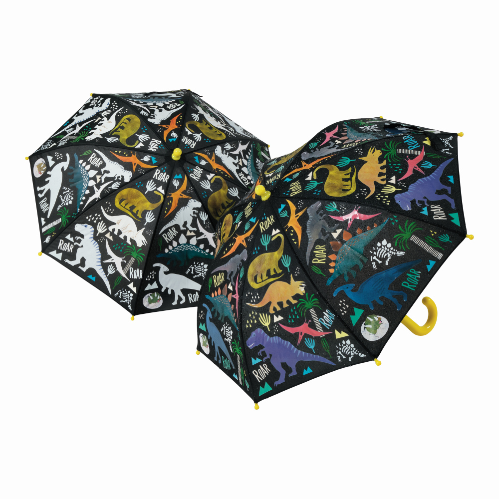 FLOSS & ROCK UK Colour Changing Umbrella - Dinosaur